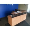 Sugar Maple L Suite Reception Desk w Transaction Counter